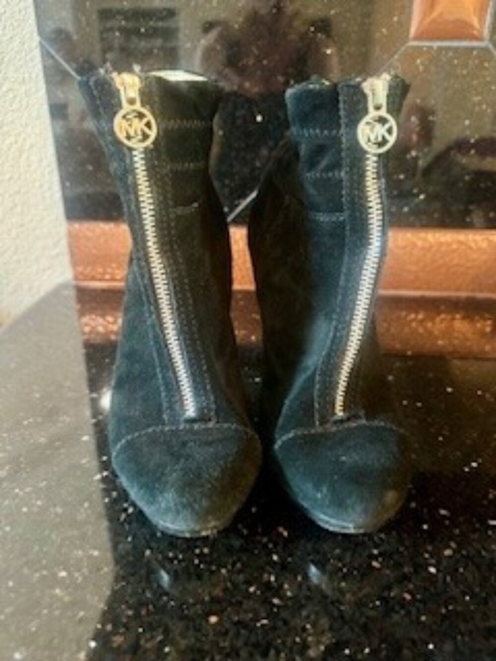 Michael Kors Black Suede Ankle Boots Women’s Size 8